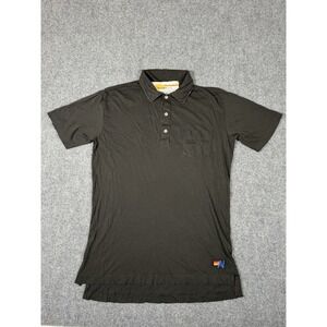 Aviator‎ Nation Polo Shirt Mens XL Black Malibu Graphic Short Sleeve Made USA